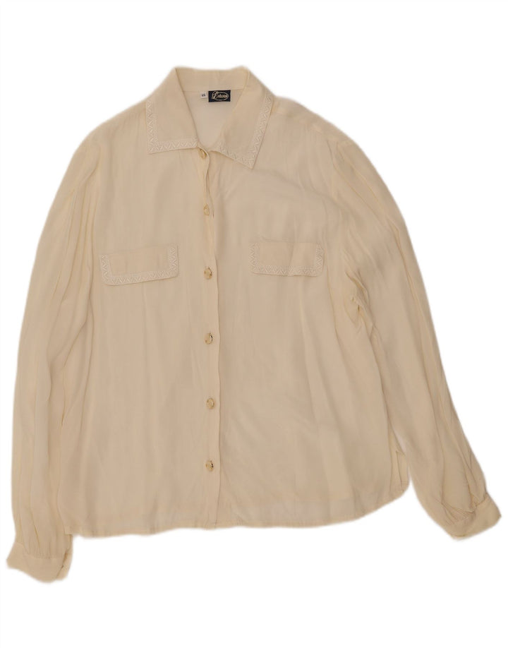LORENA Womens Shirt Blouse IT 46 Large Off White