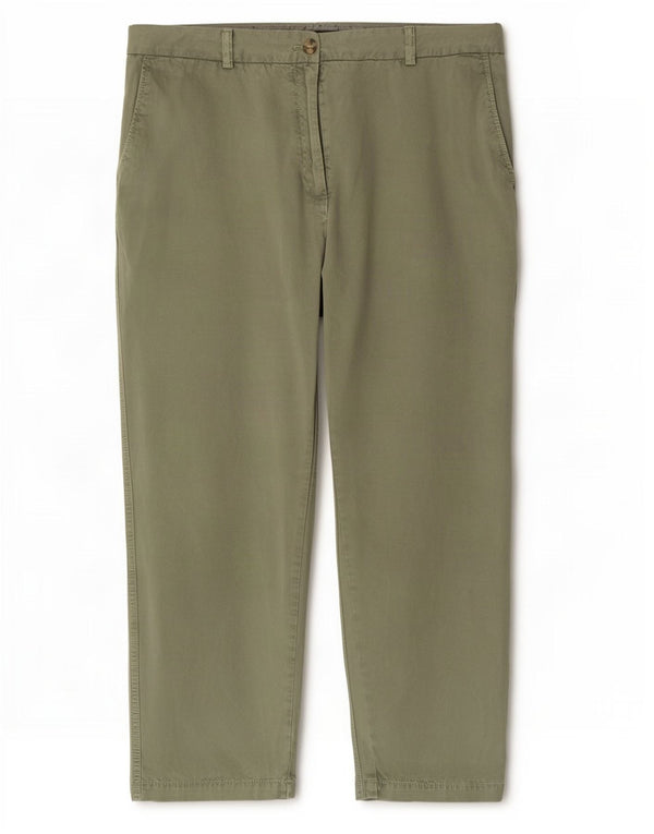 Marks & Spencer Womens High Waist Cropped Trousers UK 16 Large W34 L25 Khak