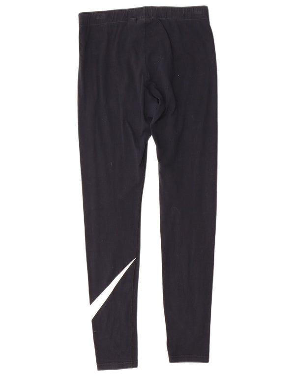 Nike Womens Graphic Leggings UK 14 Mittelschwarze Baumwolle