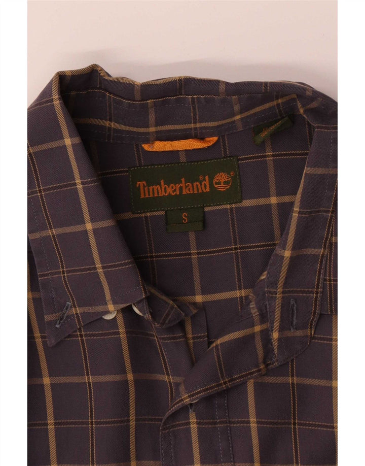 Timberland Mens Loose Fit Shirt Small Blue Check Cotton