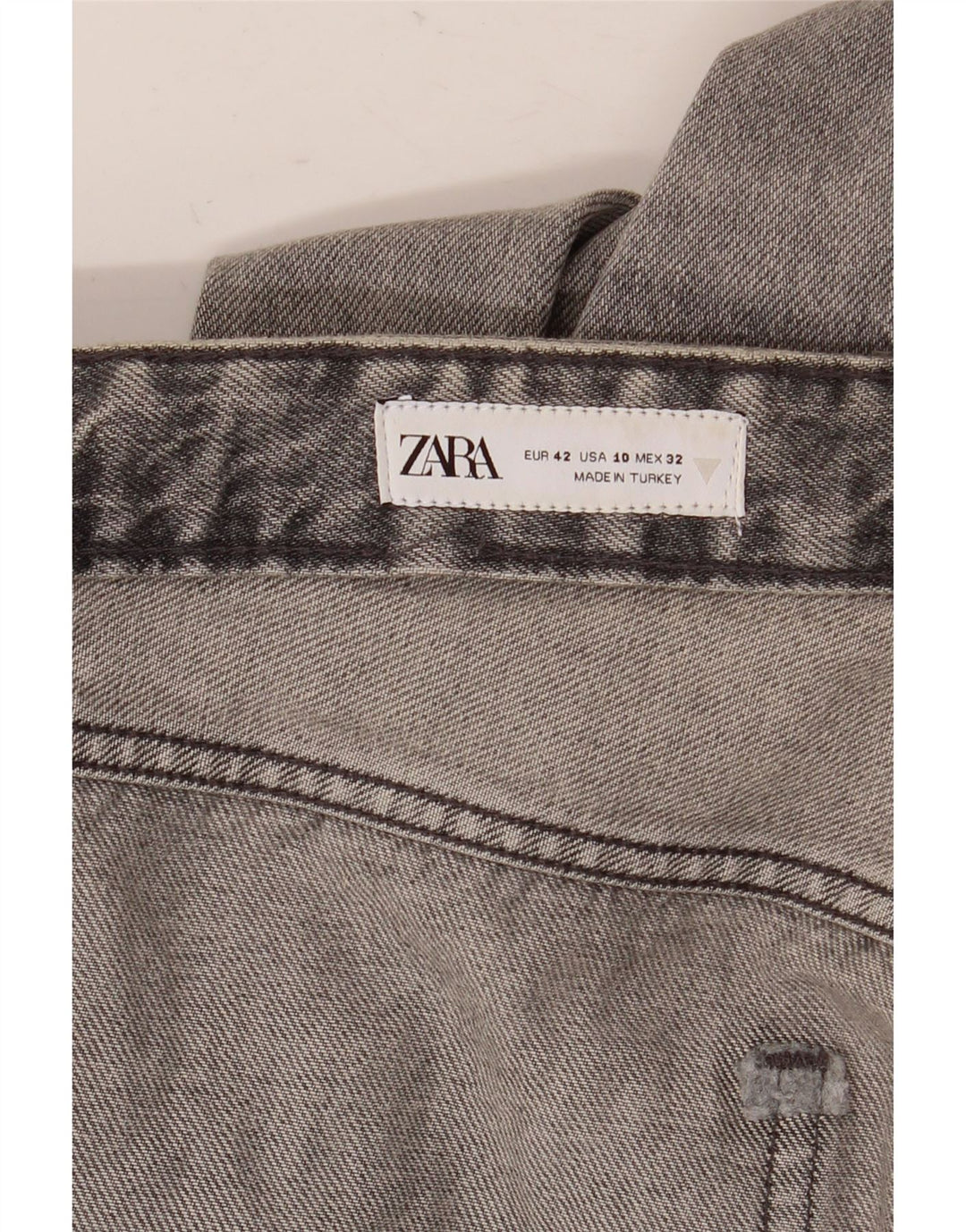 Zara Womens Wide Leg Jeans EU 42 Large W32 L36 Grey