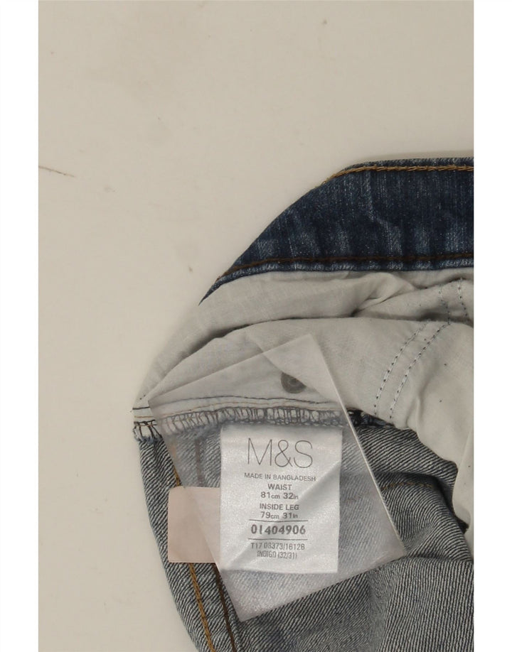 Marks & Spencer Mens Straight Jeans W32 L31 Blue Cotton