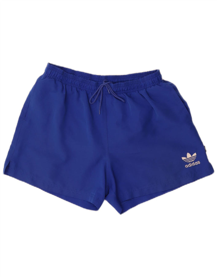 Pantaloni scurți sport pentru bărbați Adidas, poliester albastru mediu