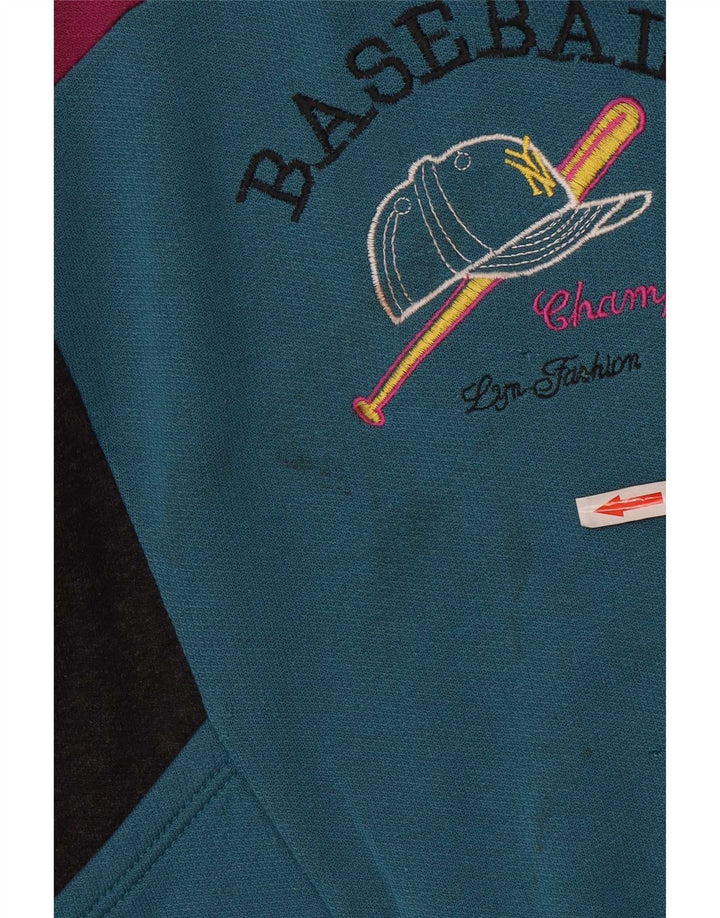 Moletom gráfico masculino vintage Jumper grande bloco colorido multicolorido