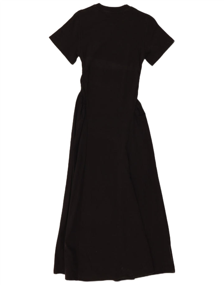 Cos Dame Maxi Dress UK 8 Small Black Bomuld
