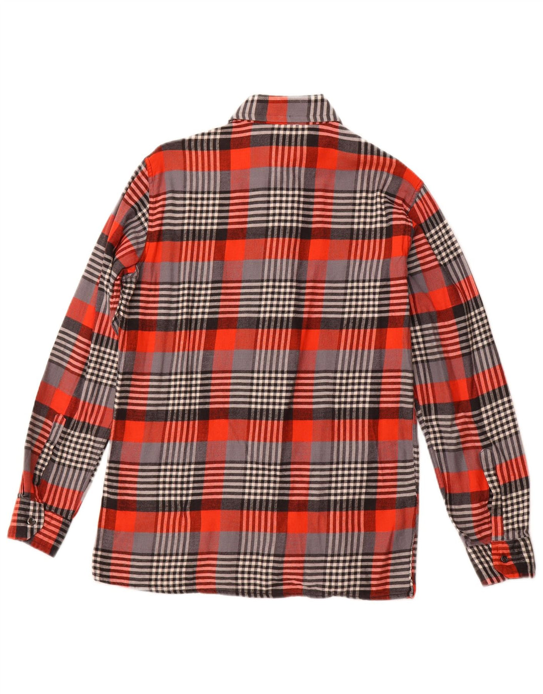 VINTAGE Mens Flannel Shirt Size 15 3/4 40 Medium Red Check