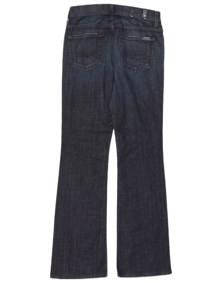 7 For All Mankind Womens Mid Rise Bootcut Jeans W26 L30 Navy Blue