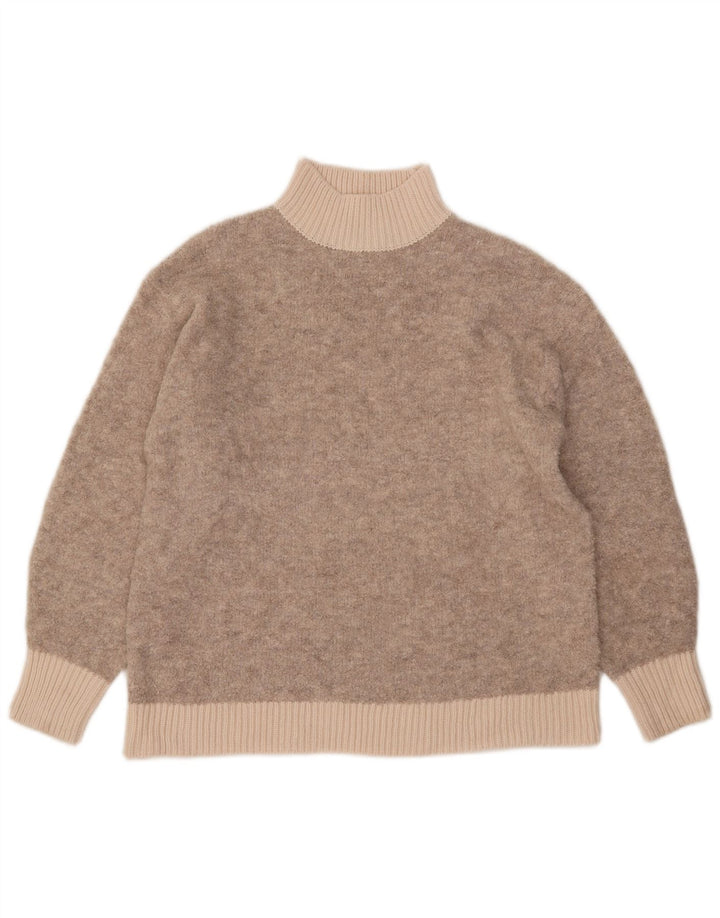 Maglione maglione a collo alto da donna Marks & Spencer UK 14 Beige medio