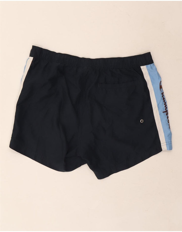 Champion Herre grafiske sportsshorts Medium Marineblå Colourblock Polyester