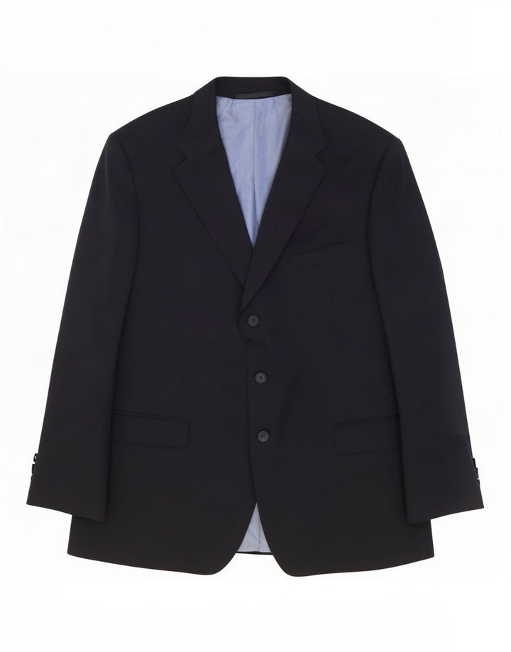 Marks & Spencer Veste blazer à 3 boutons pour homme UK 44 XL Bleu marine en laine