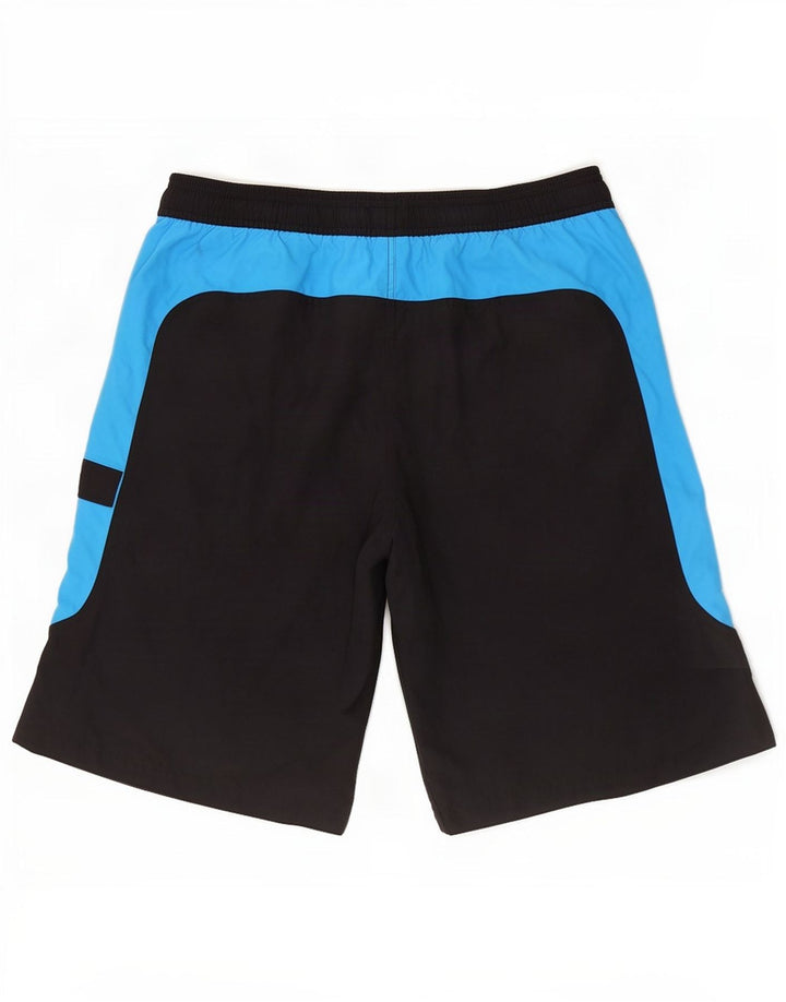 Męskie spodenki kąpielowe Adidas, duże, czarne, z blokami kolorów, poliestrowe