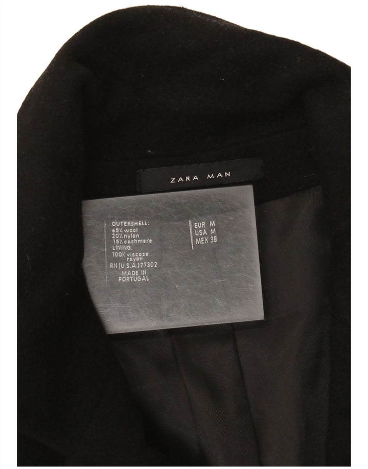 Pardesiu pentru bărbați Zara UK 38 Medium Negru Lână