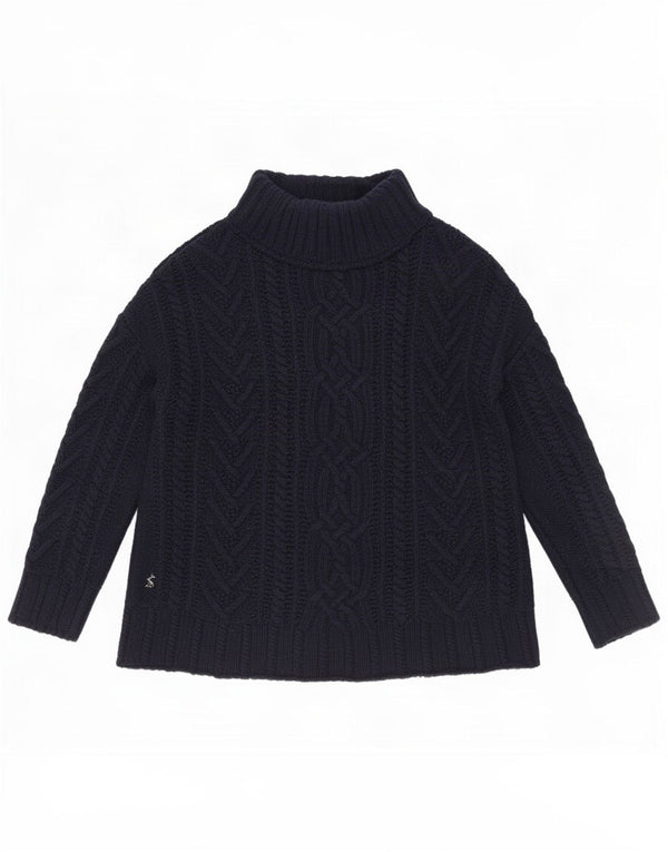 Joules Jersey con Cuello Alto para Mujer UK 12 Medium Azul Marino Acrílico