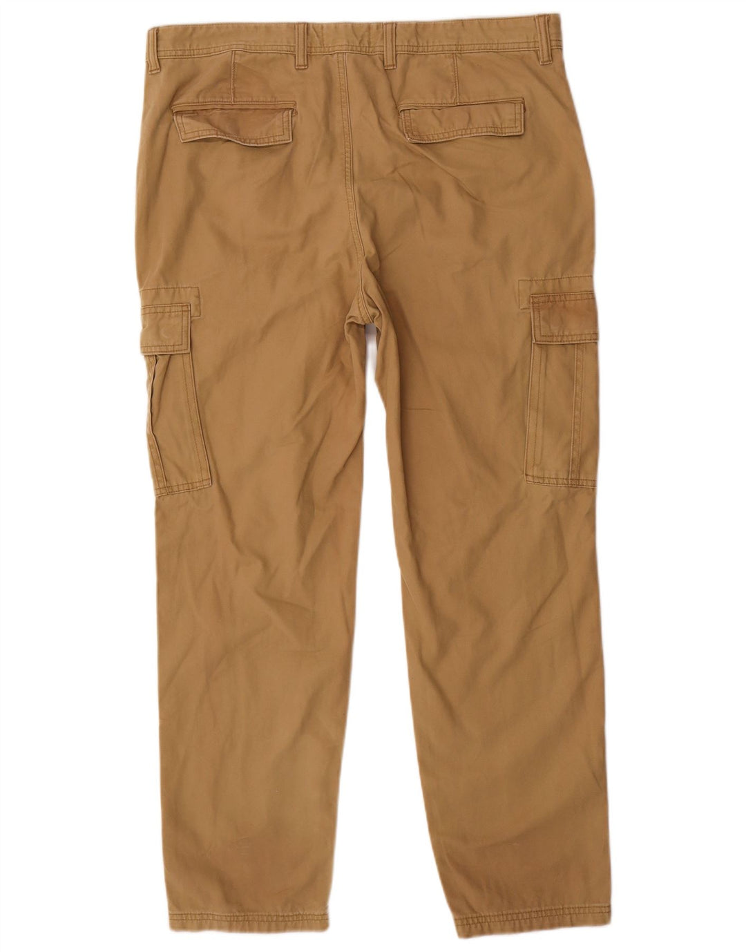 Marks & Spencer Mens Straight Cargo Trousers W38 L31 Brown Cotton