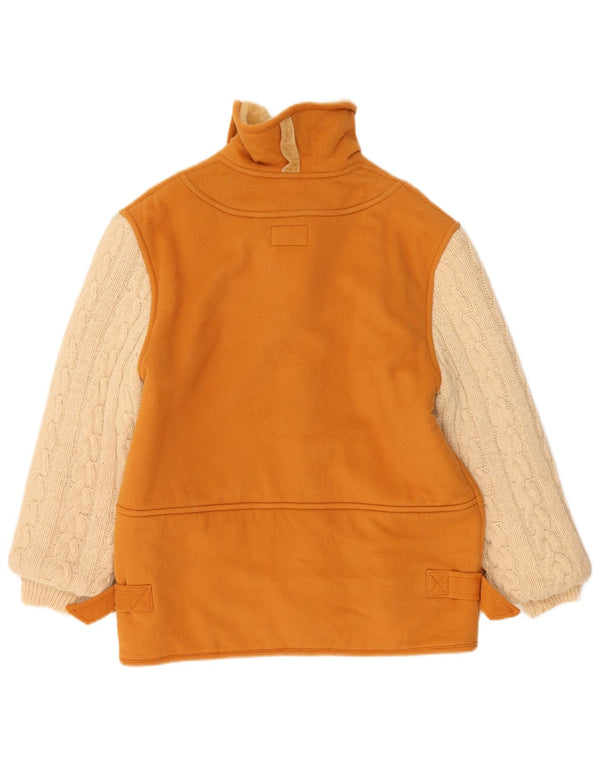 Jachetă vintage pentru femei cu grafic Sherpa UK 16, mare, bej, acrilic
