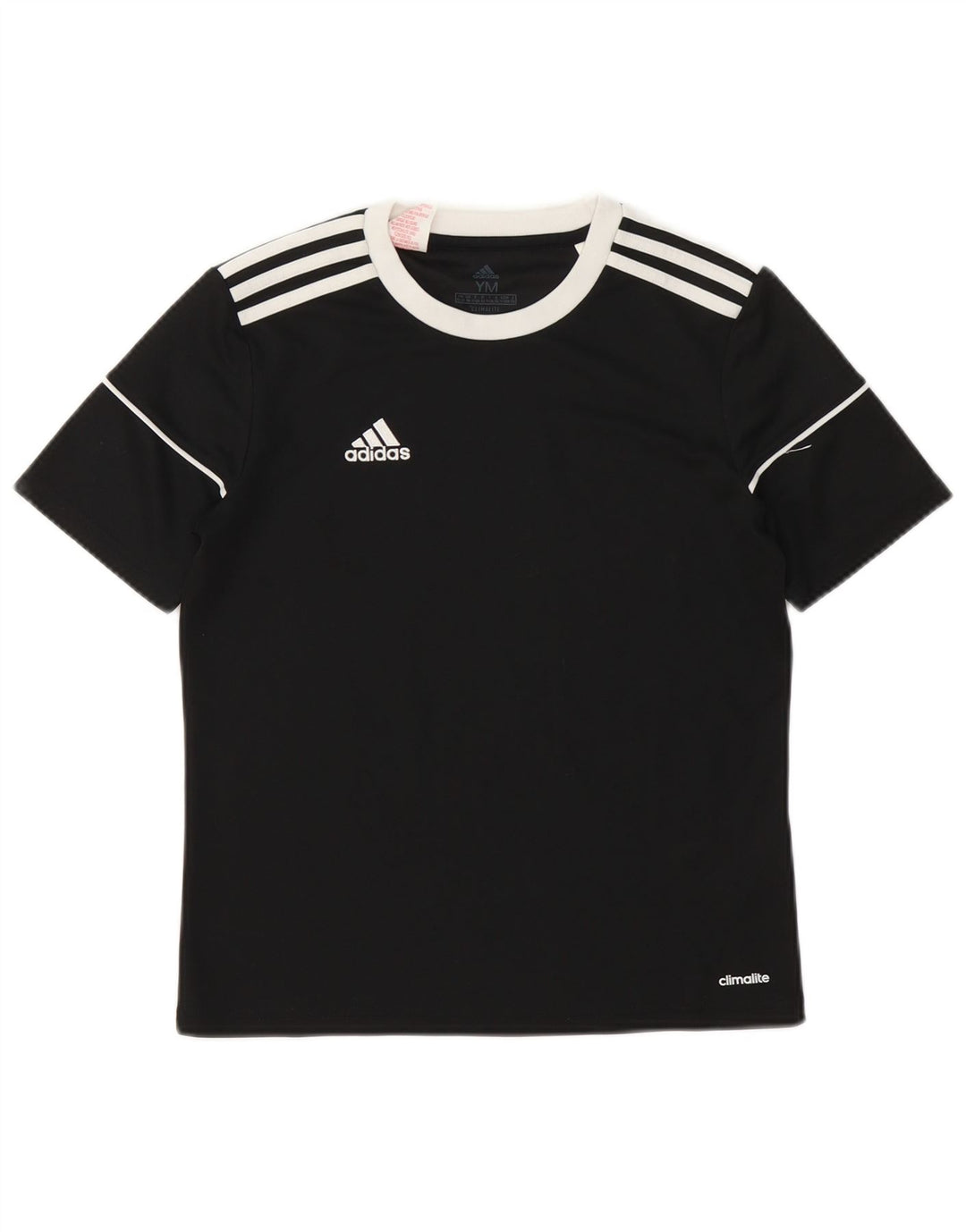 Adidas Boys Climalite T-Shirt Top 11-12 Years Medium Black Polyester