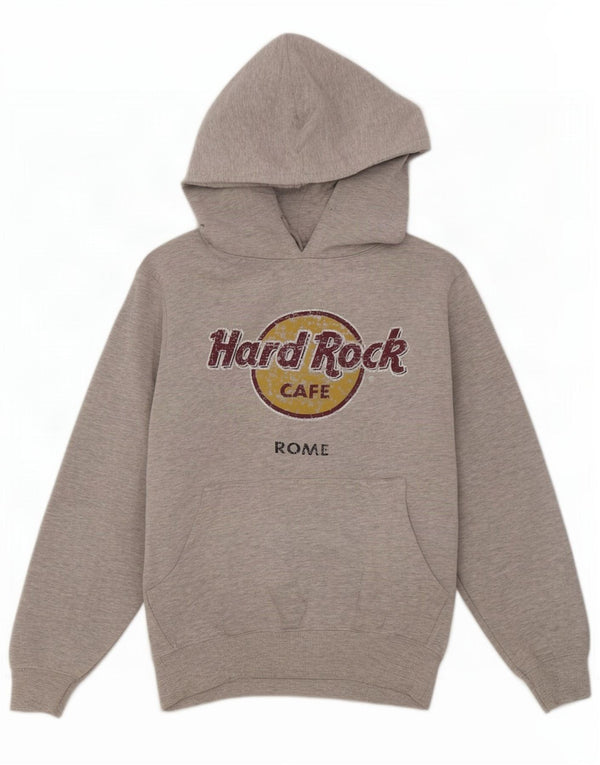 Damski sweter z kapturem Hard Rock Cafe Rome Graphic UK 10, mały, szary, bawełniany