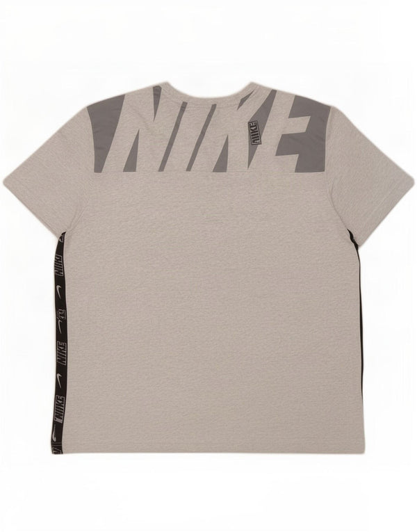 Nike Camiseta gráfica para hombre Top 2XL Gris Colorblock Algodón