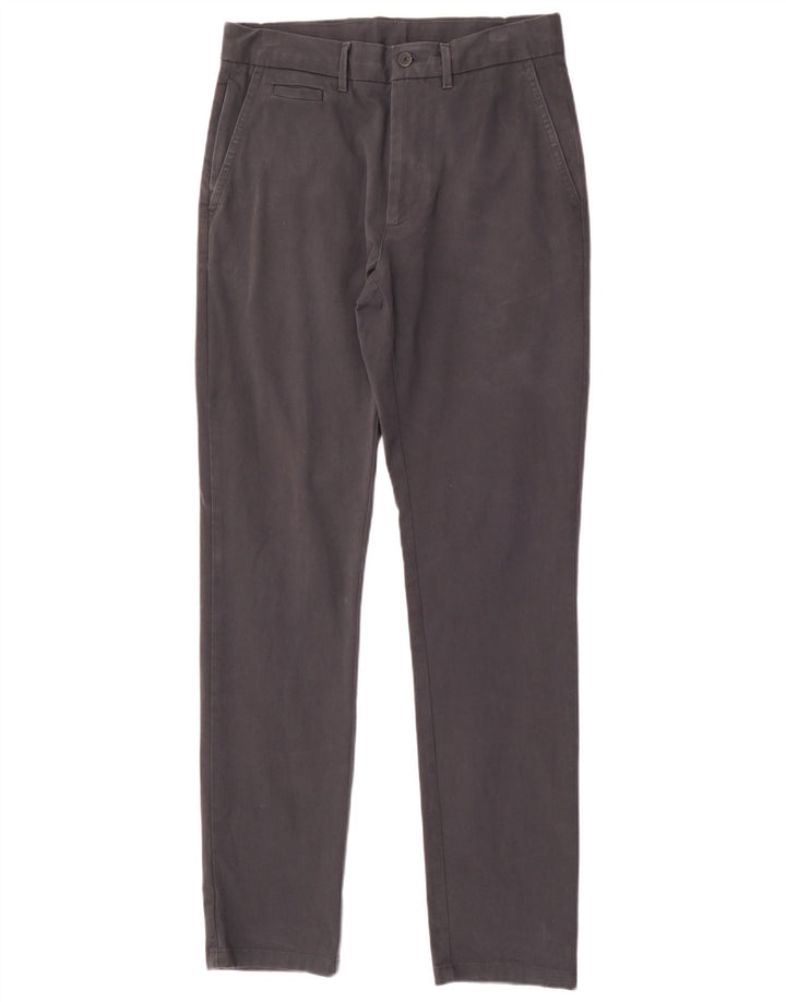 Marks & Spencer Mens Slim Chino Trousers W30 L33 Grey Cotton