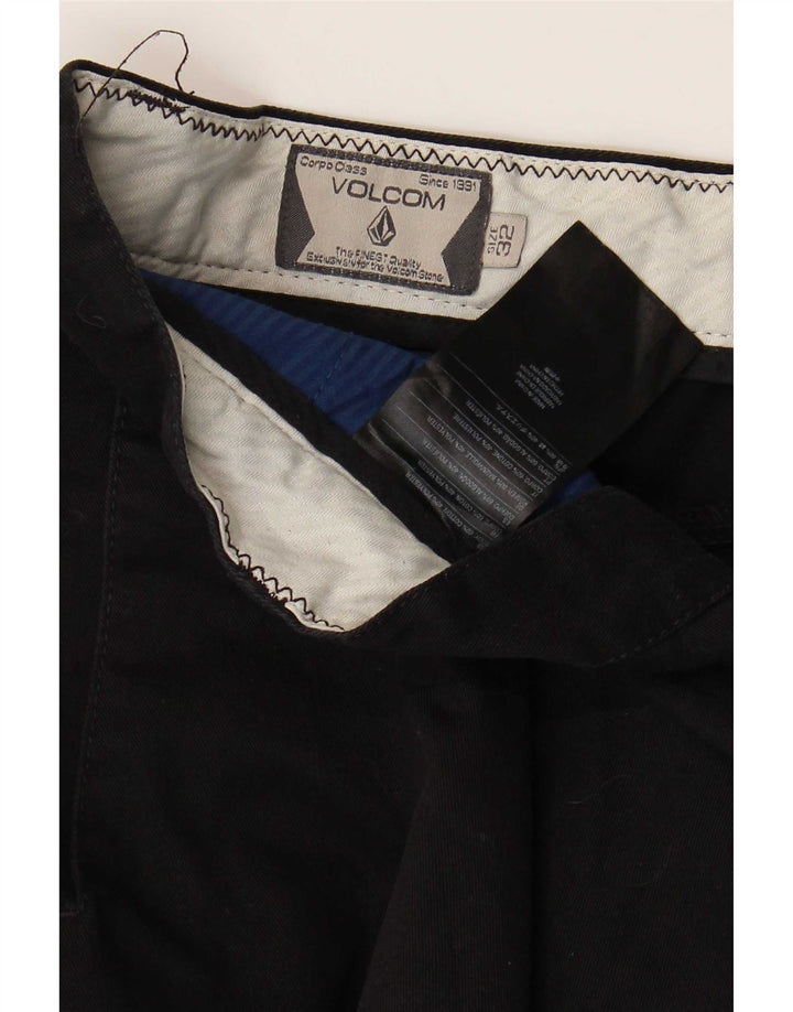 Volcom Straight Chino-bukser til mænd W32 L30 Sort bomuld