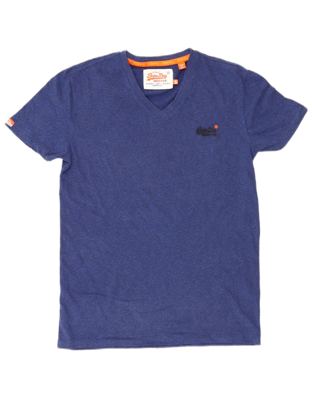 Superdry T-shirt top til mænd, lille marineblå bomuld
