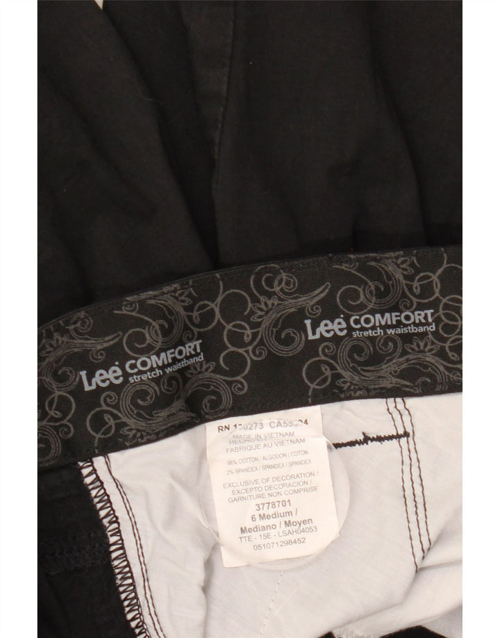 LEE Womens Chino Shorts US 6 Medium W30  Black Cotton