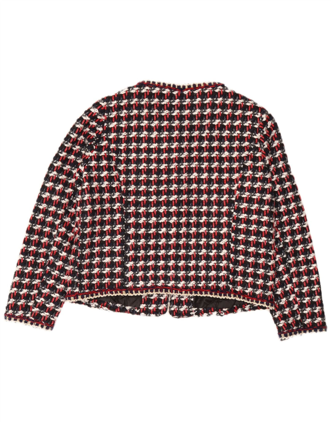 Giacca blazer da donna Zara UK 16 grande motivo a quadri multicolore