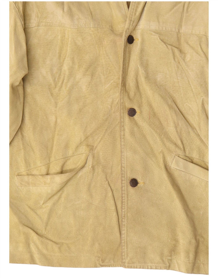 Columbus Herren Wildlederjacke UK 38 Mittelgelb