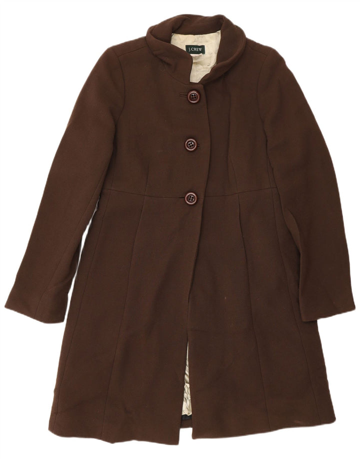 J. Crew Womens Overcoat US 6 Medium Brown Wool