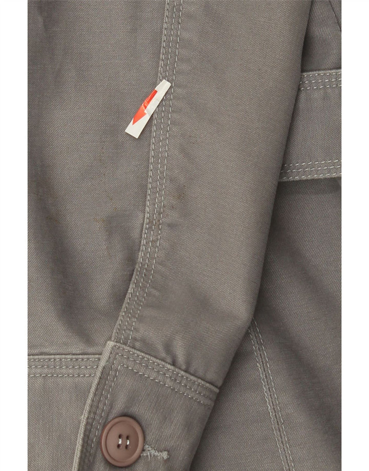 Laura Ashley Womens Trench Coat UK 14 Large Grey Cotton