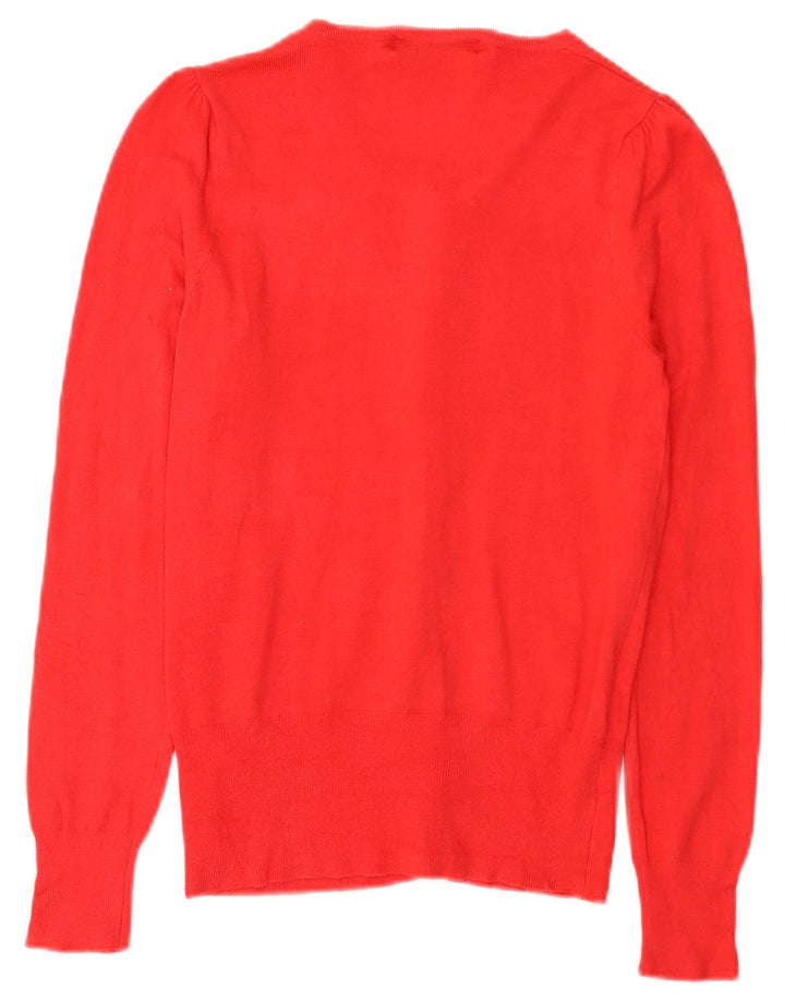 Marks & Spencer Womens Cardigan Sweater UK 8 Small Red Viscose