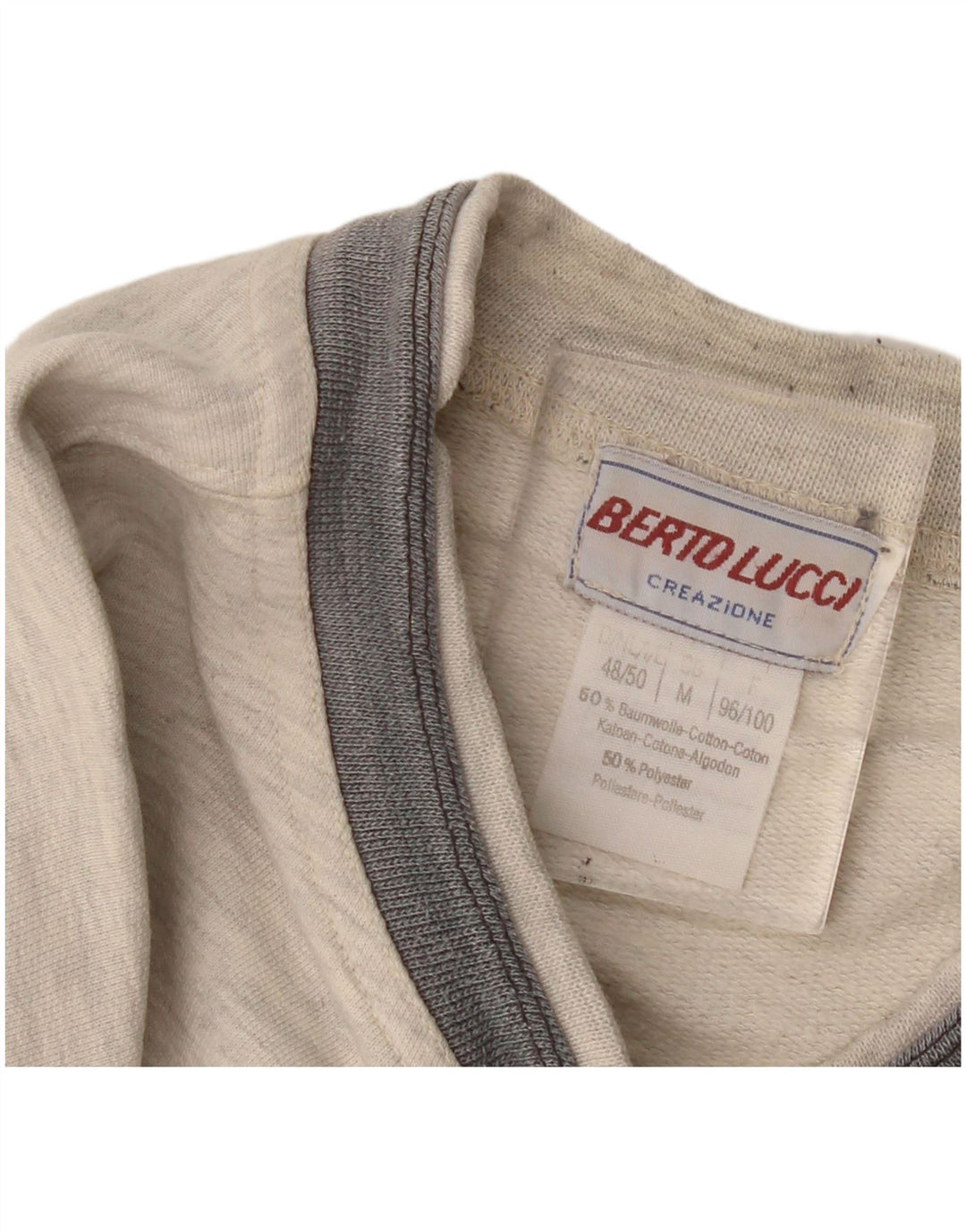 Berto Lucci Herre Princeton Sweatshirt Jumper Medium Grå Colourblock