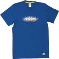 ADIDAS Mens Graphic T-Shirt Top Medium Blue Cotton Vintage Adidas and Second-Hand Adidas from Messina Hembry 