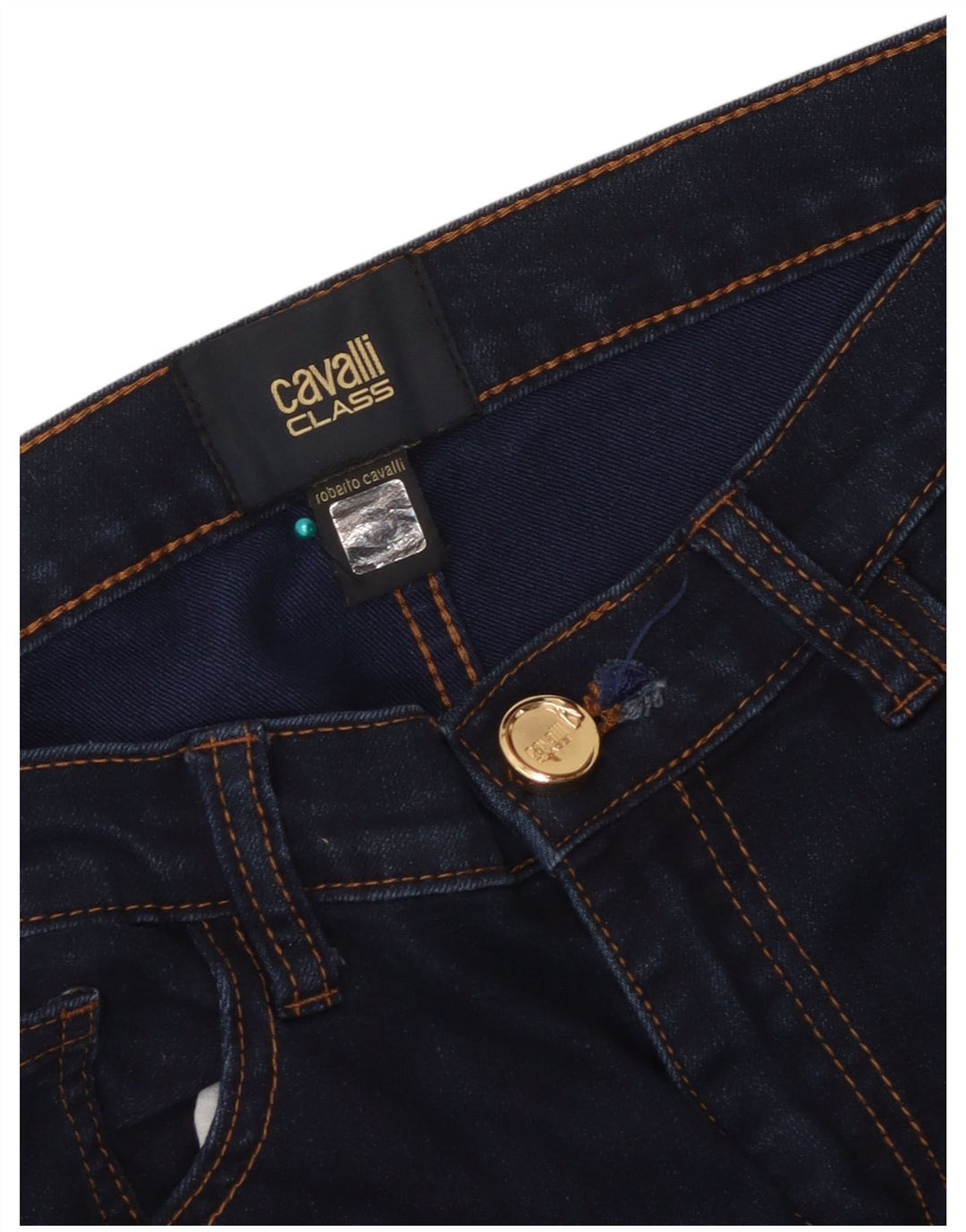 Just Cavalli Womens Capri Jeans W34 L22 Navy Blue