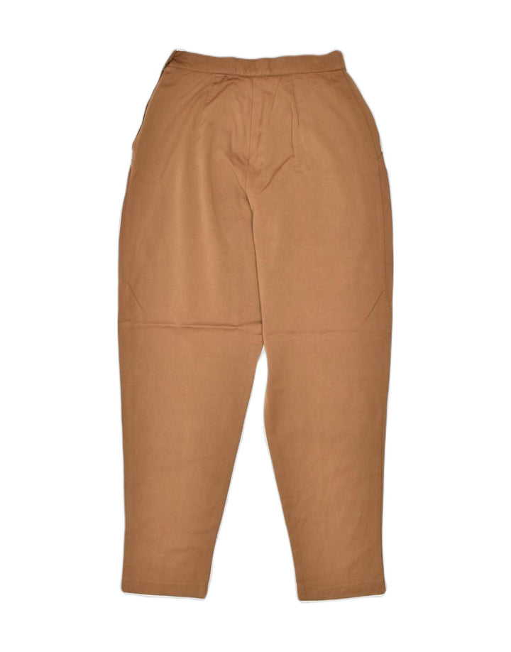 BARBIERI Womens High Waist Pegged Chino Trousers UK 10 Small W24 L32 Brown | Vintage | Thrift | Second-Hand | Used Clothing | Messina Hembry 