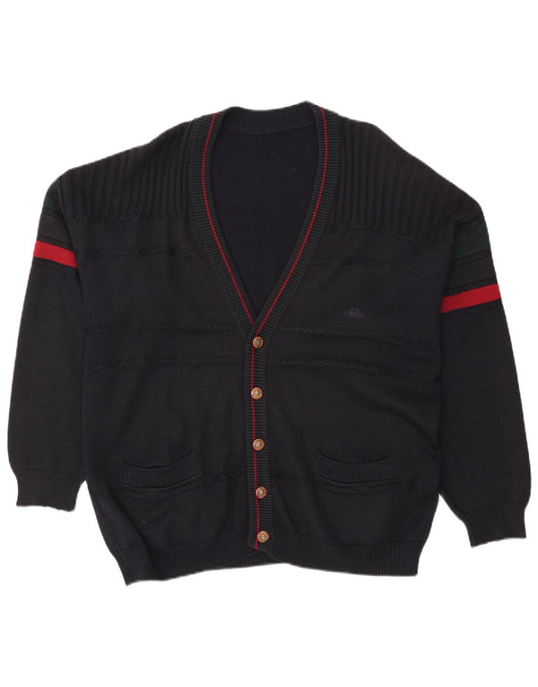 Cardigan Vintage pentru bărbați, XL, negru, bloc de culoare