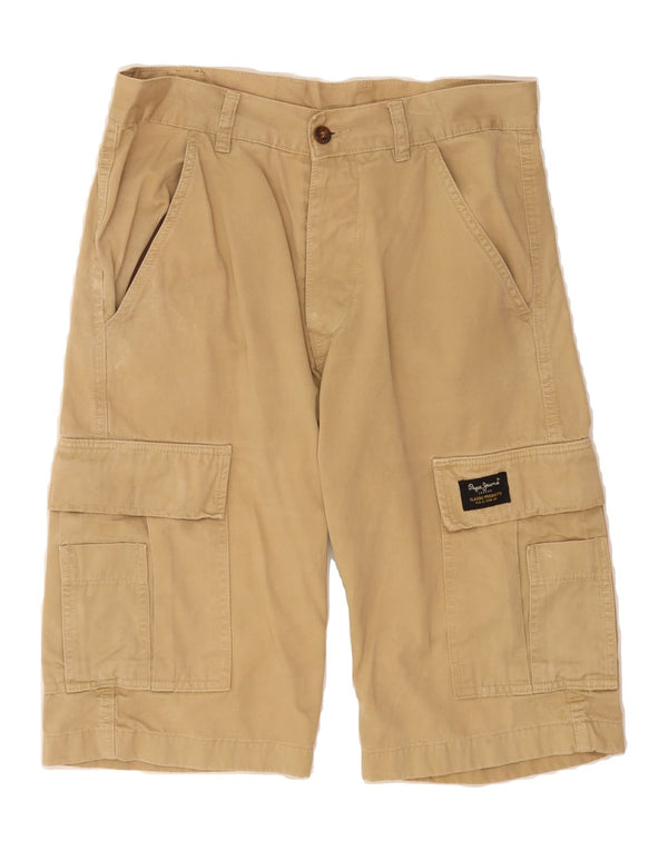 Bermuda cargo feminina PEPE JEANS grande W32 algodão marrom