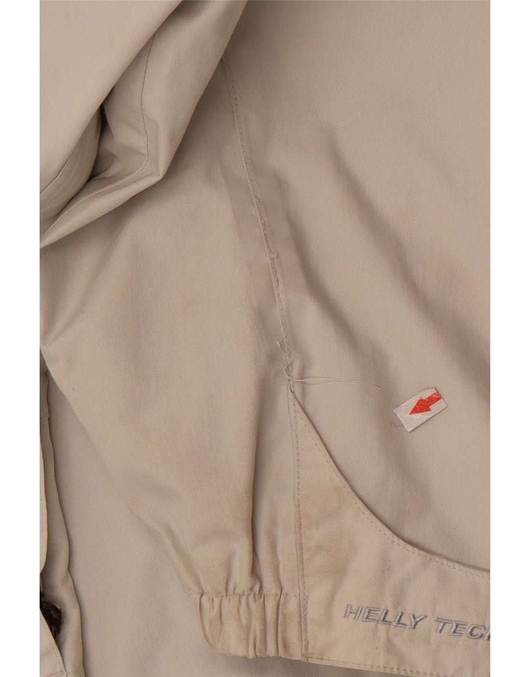 Helly Hansen Mens Hooded Rain Jacket UK 40 Large Off White Nylon