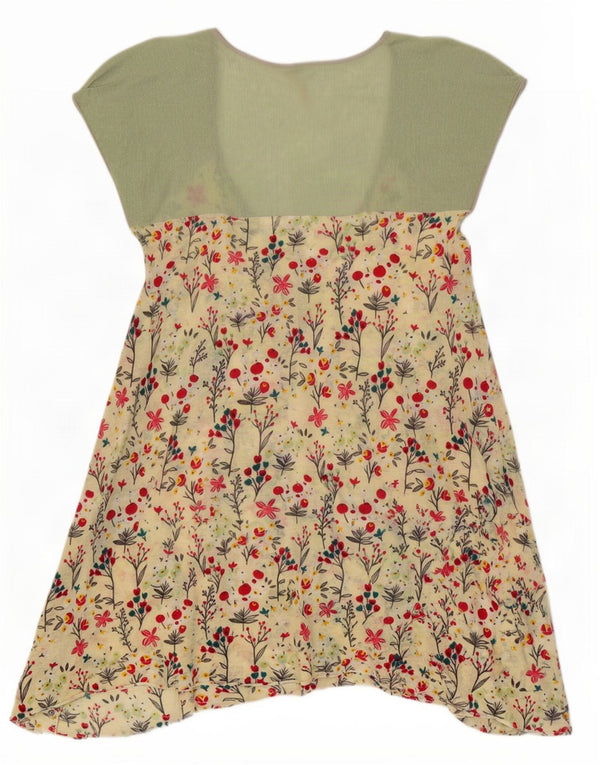 White Stuff Womens Asymmetric Tunic Dress UK 14 Medium Multicoloured Floral
