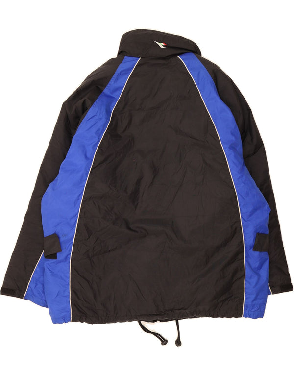 DIADORA Mens Windbreaker Jacket UK 46 3XL Black Colourblock Polyamide