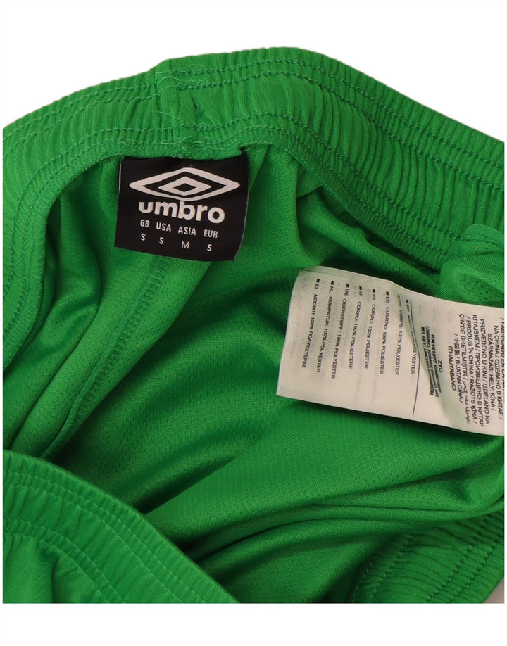 Pantaloncini sportivi da uomo Umbro piccoli in poliestere verde