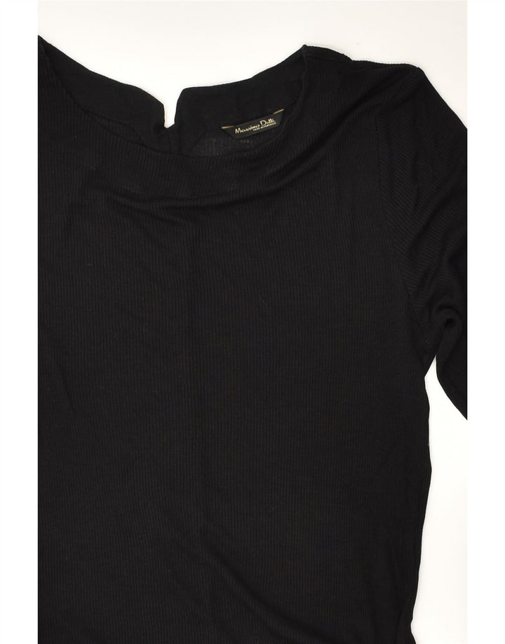 MASSIMO DUTTI Womens Tunic Top UK 8 Small Black | Vintage Massimo Dutti | Thrift | Second-Hand Massimo Dutti | Used Clothing | Messina Hembry 
