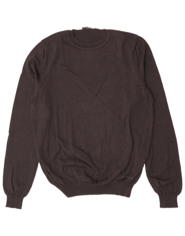 Calvin Klein Jeans Dame Crew Neck Jumper Sweater UK 14 Large Grey
