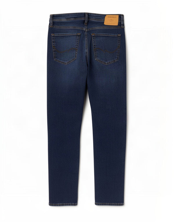 Jack & Jones Mens GLENN Slim Jeans W33 L32 Navy Blue Cotton