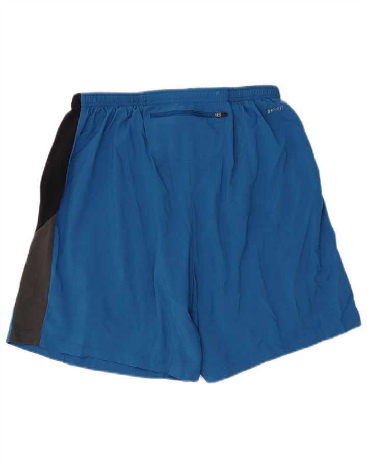 Nike Boys Sport Shorts 13-14 Years XL Blue Colourblock Polyester