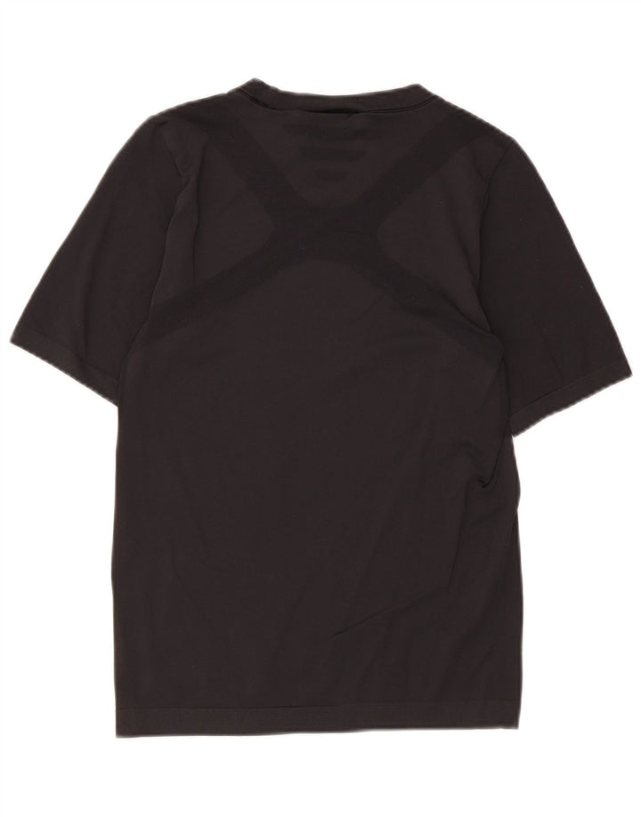 Adidas Womens Climalite T-Shirt Top UK 12 Medium Black Polyamide