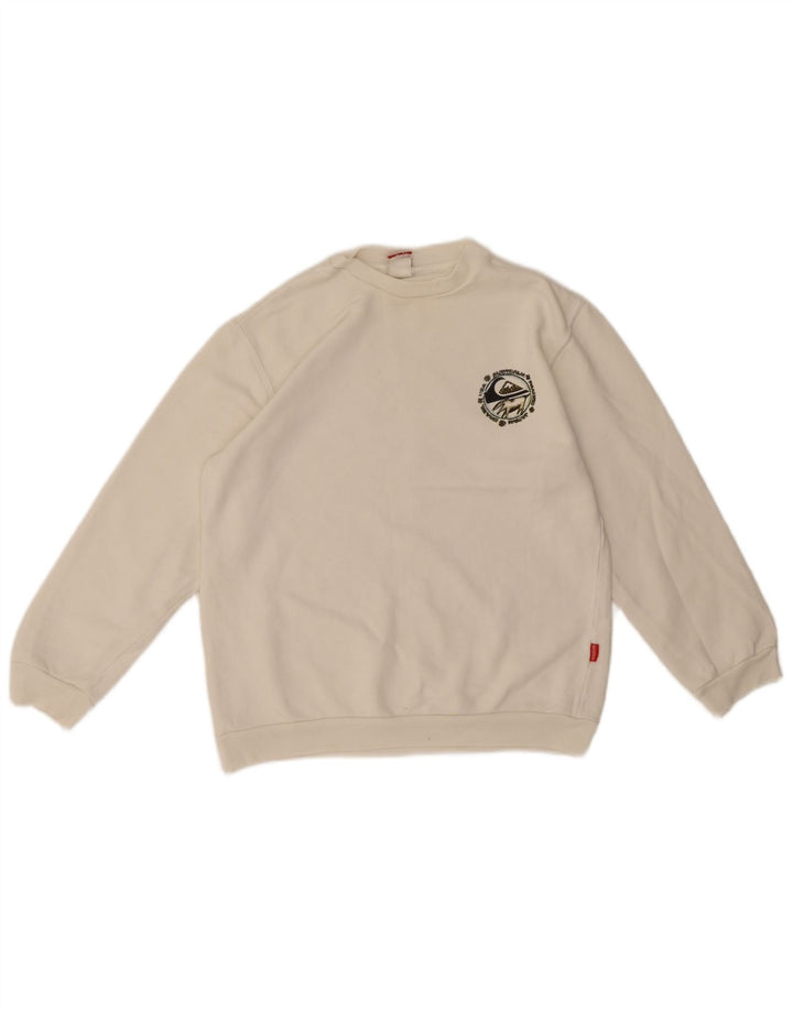 Pulover cu grafică Quiksilver pentru băieți, 11-12 ani, alb