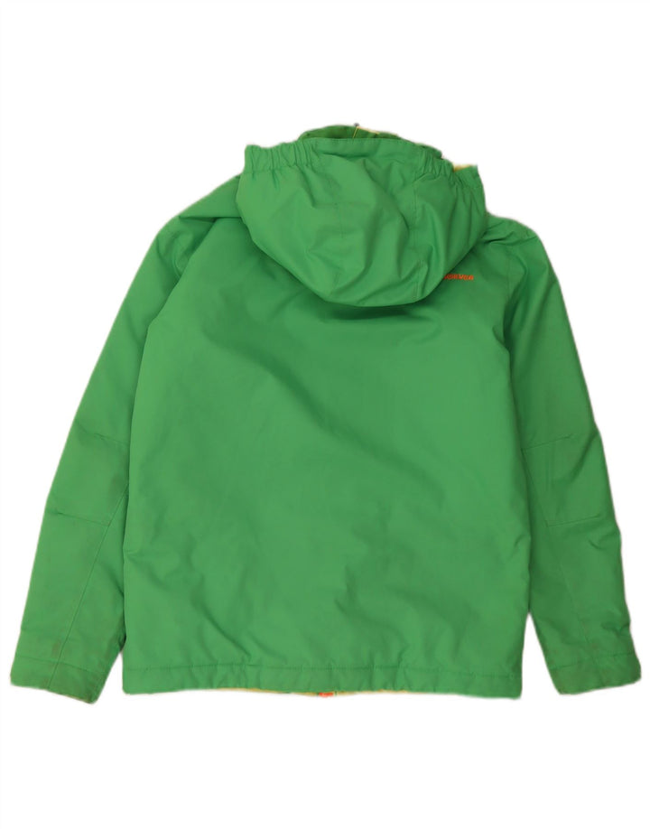 Quiksilver Boys Windbreaker Jacket 11-12 Years Medium Green Colourblock