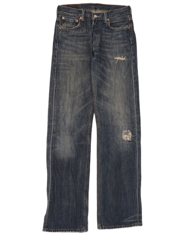 Levi's Mens Distressed Wide Leg Jeans W29 L34 Blue Cotton