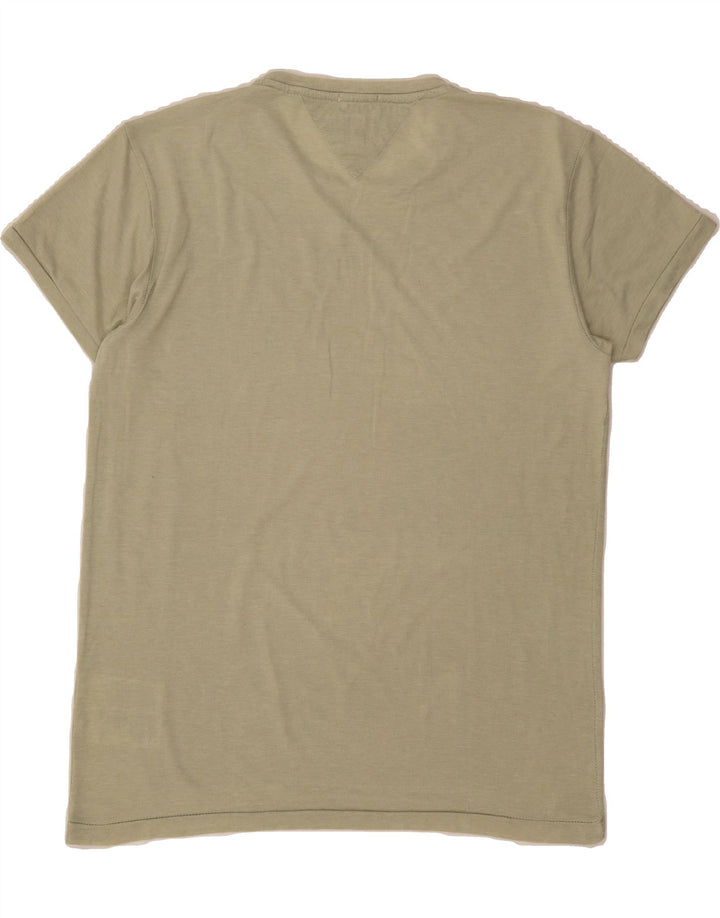 TOMMY HILFIGER Mens Graphic T-Shirt Top Medium Grey Polyester Vintage Tommy Hilfiger and Second-Hand Tommy Hilfiger from Messina Hembry 